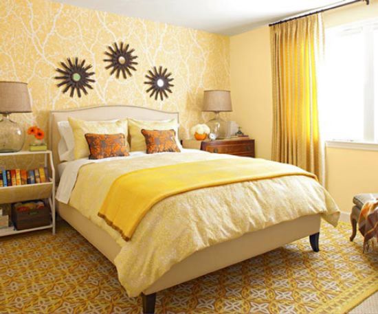 Mẫu thiết kế phòng ngủ màu vàng đẹp nhất dành cho năm 2017 - Ảnh 15