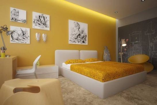 Mẫu thiết kế phòng ngủ màu vàng đẹp nhất dành cho năm 2017 - Ảnh 5