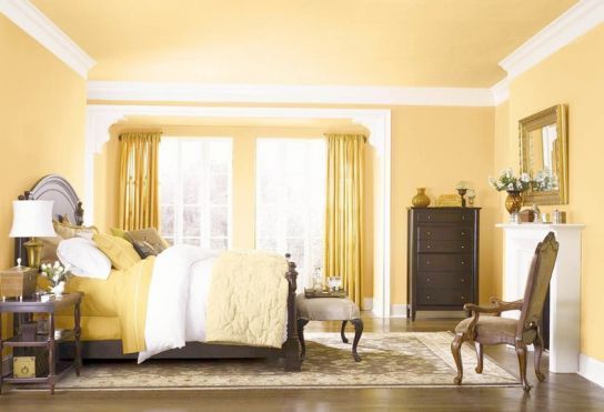 Mẫu thiết kế phòng ngủ màu vàng đẹp nhất dành cho năm 2017 - Ảnh 12