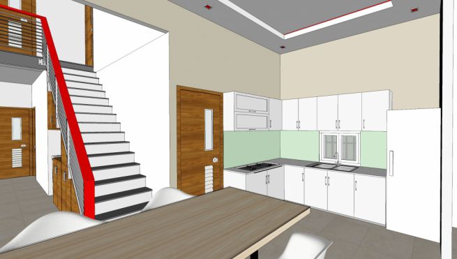 Phối cảnh 3D nội thất nhà bếp