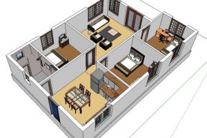 Miễn phí bản vẽ thiết kế nhà đẹp 1 tầng chỉ với 320 triệu đồng