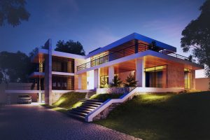 Biệt thự 2 tầng mái bằng – Biệt thự mái hiện đại thanh thoát