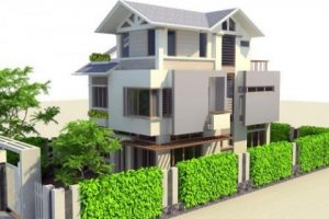 Ấn tượng với mẫu thiết kế biệt thự vườn 3 tầng đẹp 8x14m