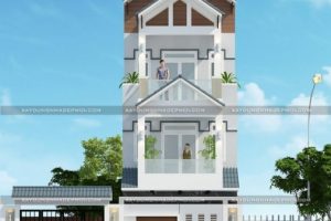 Kiến trúc hiện đại 2021 với mẫu nhà phố 3 tầng 4 phòng ngủ