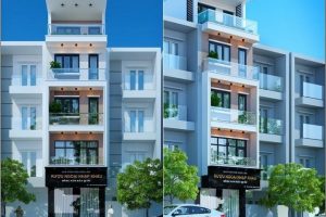 Thiết kế nhà vừa ở vừa buôn bán kinh doanh 5 tầng đẹp 2021