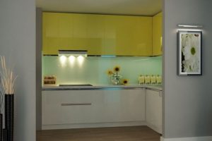 Lựa chọn số 1 với mẫu tủ bếp Acrylic cho nhà chung cư nhỏ