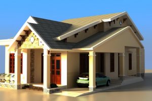 Download miễn phí bản vẽ nhà 1 tầng đẹp không gian đa chiều