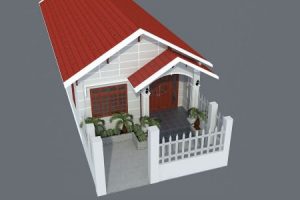 Video hình ảnh 3D mẫu nhà cấp 4 mái tôn có gác lửng Đẹp