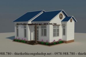 Mẫu thiết kế đơn giản nhà cấp 4 lợp mái tôn 200 triệu