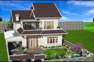 Thiết kế biệt thự nhà vườn 2 tầng đẹp gây ấn tượng với cái nhìn đầu tiên