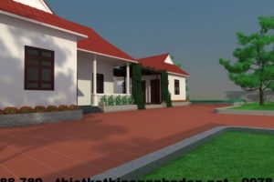 Bản vẽ mẫu thiết kế nhà cấp 4 đẹp hình chữ L diện tích 10x12m